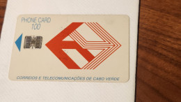 Cape Verde-(CPV-07)-red Logo-(9)-(100units)-(C3C043341)-used Card - Cape Verde