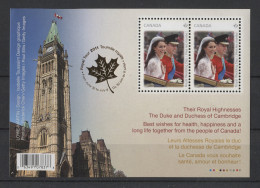 Delcampe - Canada - 2011 Prince William And Catherine Middleton Block (1) MNH__(TH-104) - Blocks & Kleinbögen