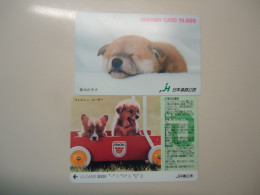 Delcampe - JAPAN  TICKETS METRO BUS TRAINS CARDS  LOT OF 2 DOGS - Hunde