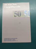 LES NOUVEAUX BILLETS DE LA BANQUE SUISSE - French