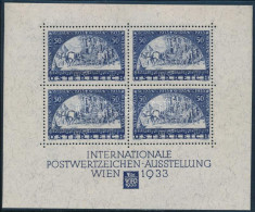 ** Ausztria 1933 WIPA Blokk Kifogástalan állapotban Tokkal Együtt, A Beragasztásból Származó Jelentéktelen Ragasztónyomo - Other & Unclassified