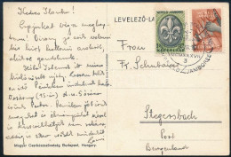 1937 Márton Cserkész Képeslap A Hollandiai Jamboree Bélyegeivel és Alkalmi Bélyegzésével Burgenlandba - Other & Unclassified