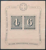 ** Svájc 1943 Mi Block 8 (Mi EUR 100,-) (rozsdafoltok / Stain) - Other & Unclassified