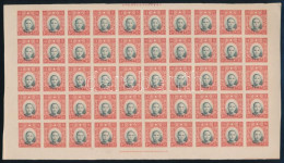 (*) Kína ~1931 5$ Vágott Gumi Nélküli 50-es ívdarab, Mindegyik Bélyeg Elcsúszott Középrésszel (fej) - Other & Unclassified