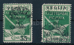 O Fiume 1920 VEGLIA 2 Klf Bélyeg Mi 33 II + Mi 35 (Mi EUR 185.-) - Other & Unclassified