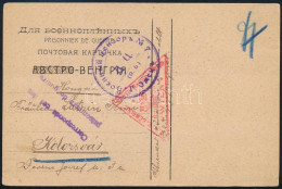 1916 Cenzúrázott Hadifogoly Levelezőlap Oroszországból Kolozsvárra / Russian POW Postcard - Other & Unclassified