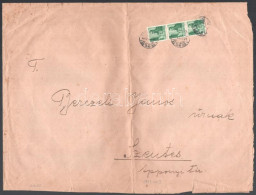 1943 3. Súlyfokozatú (250 Gramm) Nagy Méretű Távolsági Levél Arcképek 3 X 12f Bérmentesítéssel "BUDAPEST" - Szentes (nag - Other & Unclassified