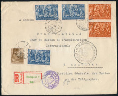 1943 Ajánlott Levél Budapestről 6 Db Bélyeggel Helsinkibe - Other & Unclassified