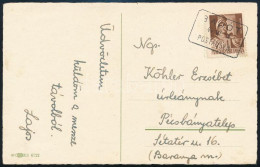 1944 Képeslap "BAJÓT" Postaügynökségi Bélyegzéssel Pécsbányatelepre - Other & Unclassified