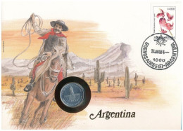 Argentína 1984. 1P Al Felbélyegzett Borítékban, Bélyegzéssel, Német Nyelvű Leírással T:XF Argentina 1984. 1 Peso Al In E - Unclassified