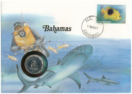 Bahamák 1985. 10c Felbélyegzett Borítékban, Bélyegzéssel, Német Nyelvű Leírással T:UNC Bahamas 1985. 10 Cents In Envelop - Unclassified