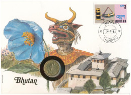 Bhután 1974. 20ch Cu-Al-Ni "FAO" Forgalmi Emlékérme Felbélyegzett Borítékban, Bélyegzéssel, Német Nyelvű Leírással T:UNC - Unclassified