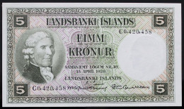 Islande - 5 Kronur - 1948 - PICK 32b.6 - NEUF - Islande