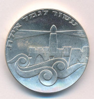 Izrael 1967. 5L Ag "A Függetlenség 19. évfordulója / Eilat Kikötője" T:AU Israel 1967. 5 Lirot Ag "19th Anniversary Of I - Unclassified