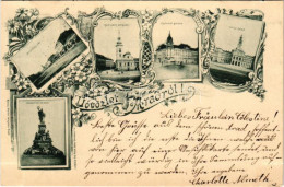 T2 1897 (Vorläufer) Arad, Andrássy Tér, Római Katolikus Templom, Csanádi Palota, Városháza, Vértanúk Szobor. Révész Nánd - Unclassified
