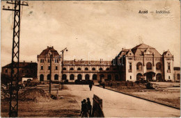 T2/T3 1915 Arad, Indóház, Vasútállomás, építkezés. Vasúti Levelezőlapárusítás 4244. / Railway Station, Construction (EK) - Unclassified