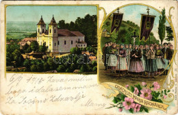 T3 1905 Máriaradna, Mária-Radna, Radna (Lippa, Lipova); Kegytemplom, Körmenet. Fischer G. Kiadása / Pilgrimage Church, P - Unclassified