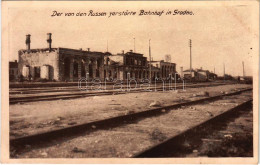 ** T2/T3 Hrodna, Grodno; Der Von Den Russen Zerstörte Bahnhof / WWI Railway Station Destroyed By The Russians - Unclassified