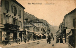 T2/T3 1909 Bad Reichenhall, Ludwigstrasse / Street, Shop Of Anton Albrecht (EK) - Unclassified
