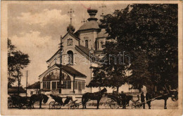T3 1918 Kovel, Kowel; Russische Kirche / Russian Orthodox Church + "K.u.K. BAHNHOFKOMMANDO" "K.U.K. FELDPOSTAMT 340" (EB - Unclassified