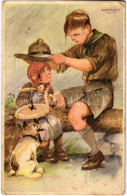 * T3 A Cserkész Másokkal Szemben Gyöngéd, Magával Szemben Szigorú. Cserkész Levelezőlapok Kiadóhivatal / Hungarian Scout - Unclassified
