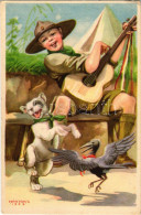 ** T2/T3 A Cserkész Vidám és Meggondolt. Cserkész Levelezőlapok Kiadóhivatala, Klösz Coloroffset / Hungarian Boy Scout A - Unclassified