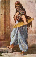 T2/T3 1917 Bosna Saraj / Bosnian Folklore Art Postcard, Lady S: Hans Berger + "Kommandierender General In Bosnien, Herce - Unclassified