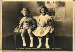 * T2/T3 1930 Gli Augusti Principini Vittorio Emanuele E Maria Pia Di Savoia / Vittorio Emanuele, Prince Of Naples And Pr - Unclassified