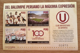 Delcampe - Peru 2024 , Universitario De Deportes , Soccer , SS , MNH - Peru
