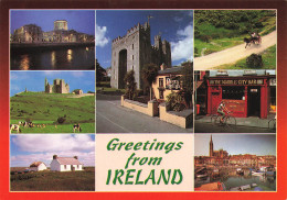 [-5%] IRLANDE - Greetings From Ireland - The Marble City Bar - Château - Vaches - Multivues - Carte Postale - Sonstige & Ohne Zuordnung