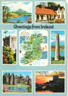 [-5%] IRLANDE - Greetings From Ireland - Carte - An Island, Covers An Area Of 32,524 Sq Miles - Multivues - Carte Postal - Sonstige & Ohne Zuordnung