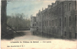 Delcampe - CPA Carte Postale Belgique  Beloeil  L'Incendie Du Château  Côté Latéral  Début 1900 VM88145ok - Belöil