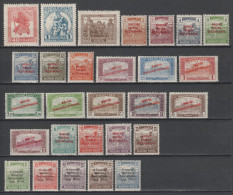 Delcampe - HONGRIE - 1919 - SERIES COMPLETES YVERT N°245/263E * MH - - Ungebraucht