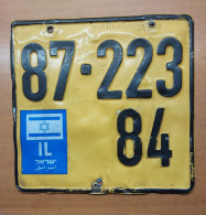 Israel Used & Original License Plate With Flag - Number Plates