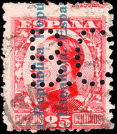 Coruña - Edi O 598 - Perforado "B.C." Grande (Banco) - Gebraucht