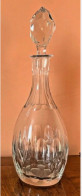 BOTTIGLIA In Grosso Cristallo Inciso ANNI ‘50 , Alta Cm. 34,5 - Whisky