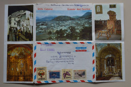 Delcampe - 1973 Air Mail From Ecuador To Germany Oiseaux Pélican Huitrier Oystercatcher Galapagos Birds Oiseau Butterfly Papillon - Pelikane