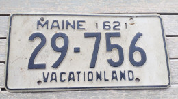 Targa Auto Vintage Americana Stato Del Maine Anno 1962 Originale - Number Plates
