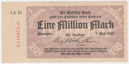 Germany Badische Bank 1,000,000 Mark 1923 UNC - Non Classés