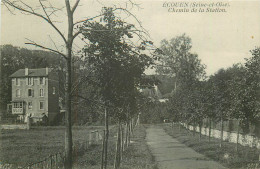 Delcampe - 2 Cpa 95 ECOUEN. Chemin De La Station Et Route D'Ecouen à Ezanville Animation (impeccables Comme Neuves)... - Ecouen