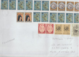 Vaticano 20053 Bustone Priority   X L'Italia Affrancata Con 23 Stamps - Covers & Documents
