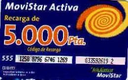 Delcampe - SPAIN : ESP03 5000 Blue Yell. Circles ( Batch: 033592619 2) USED - Airtel