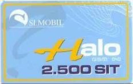 SERBIA : SER21 2500 SIT SI.MOBIL HALO Blue Thick ( Batch: 01605635) USED Exp: 22.09.01     - Yugoslavia