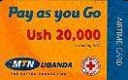UGANDA : UGA11 Ush 20000 AIRTIME Red Cross Society ( Batch: 007019118) USED - Uganda