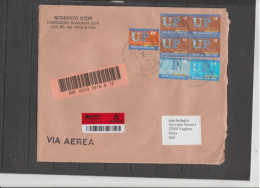 Argentina 2007 - Bustat Recommandèe X L'Italia Affrancata Con 7 Stamps - Covers & Documents