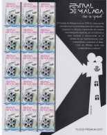 ESPAGNE SPANIEN SPAIN ESPAÑA 2017 CINEMA: FESTIVAL DE MÁLAGA PREMIUN PANE Nº 44 MNH ED 5130 YT 4847 MI 5142 SC 4188 SG 5 - Full Sheets