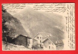 ZZE-12 RARE  Finhaut Hotel Du Mont-Blanc Vu De L'arrière. Dos Simple Avec Cachet De L'Hotel, Et Salvan  1903. M.C. 200 - Finhaut