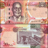 BOTSWANA 20 PULA - 2012 - Unc - P.31c Paper Banknote - Botswana