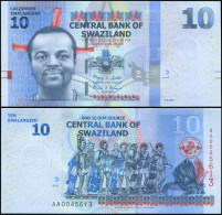 SWAZILAND 10 EMALANGENI - 06.09.2010 (2011) - Unc - P.36a Hybrid Banknote - Swaziland