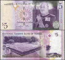 TONGA 5 PA'ANGA - ND (2013) - Paper Unc - P.39b Banknote - Tonga